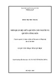 Luận văn Thạc sĩ Luật học: Mối quan hệ giữa quyền con người và quyền công dân