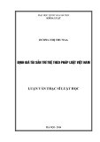 Luận văn Thạc sĩ Luật học: Định giá tài sản trí tuệ theo pháp luật Việt Nam