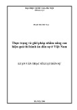 Luận văn Thạc sĩ Luật học: Thực trạng và giải pháp nhằm nâng cao hiệu quả thi hành án dân sự ở Việt Nam