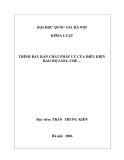 Luận văn Thạc sĩ Luật học: Điều kiện bảo hộ sáng chế trong pháp luật Việt Nam