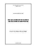 Luận văn Thạc sĩ Luật học: Pháp luật lao động giúp việc gia đình và thực tiễn thi hành tại thành phố Hà Nội