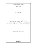 Luận văn Thạc sĩ Luật học: Thời hiệu khởi kiện vụ án dân sự trong pháp luật dân sự Việt Nam hiện hành