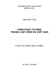 Luận văn Thạc sĩ Luật học: Hình phạt tử hình trong luật hình sự Việt Nam