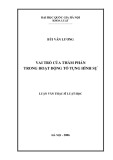 Luận văn Thạc sĩ Luật học: Vai trò của Thẩm phán trong hoạt động tố tụng hình sự