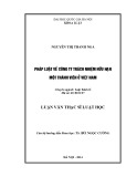 Luận văn Thạc sĩ Luật học: Pháp luật về công ty trách nhiệm hữu hạn một thành viên ở Việt Nam