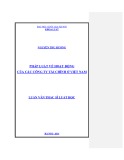 Luận văn Thạc sĩ Luật học: Pháp luật về hoạt động của các Công ty Tài chính ở Việt Nam