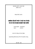 Luận văn Thạc sĩ Luật học: Những vấn đề pháp lý đặt ra từ việc tái cơ cấu doanh nghiệp nhà nước