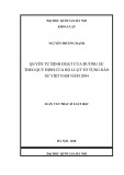 Luận văn Thạc sĩ Luật học: Quyền tự định đoạt của đương sự theo quy định của Bộ luật tố tụng dân sự Việt Nam năm 2004