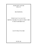 Luận văn Thạc sĩ Luật học: Pháp luật và luật tục - Những vấn đề lý luận và thực tiễn ở Việt Nam hiện nay