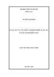 Luận văn Thạc sĩ Luật học: Luật sư và tổ chức hành nghề luật sư ở Việt Nam hiện nay