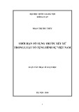 Luận văn Thạc sĩ Luật học: Thời hạn tố tụng trước xét xử trong luật tố tụng hình sự Việt Nam