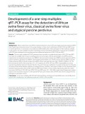 Development of a one-step multiplex qRT–PCR assay for the detection of African swine fever virus, classical swine fever virus and atypical porcine pestivirus