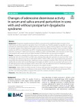 Changes of adenosine deaminase activity in serum and saliva around parturition in sows with and without postpartum dysgalactia syndrome