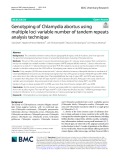 Genotyping of Chlamydia abortus using multiple loci variable number of tandem repeats analysis technique