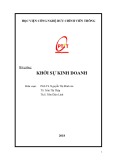 Bài giảng Khởi sự kinh doanh: Phần 1