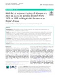Multi-locus sequence typing of Mycoplasma bovis to assess its genetic diversity from 2009 to 2018 in Ningxia Hui Autonomous Region, China