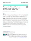 Pharmacokinetics and tolerance of repeated oral administration of 5- fluorocytosine in healthy dogs