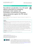 Recombinant pseudorabies virus with gI/gE deletion generated by overlapping polymerase chain reaction and homologous recombination technology induces protection against the PRV variant PRV-GD2013