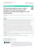 PCR-based genotyping assays to detect germline APC variant associated with hereditary gastrointestinal polyposis in Jack Russell terriers