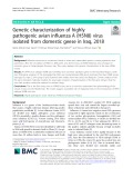 Genetic characterization of highly pathogenic avian influenza A (H5N8) virus isolated from domestic geese in Iraq, 2018