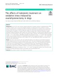 The effects of melatonin treatment on oxidative stress induced by ovariohysterectomy in dogs
