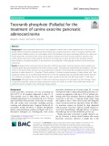 Toceranib phosphate (Palladia) for the treatment of canine exocrine pancreatic adenocarcinoma