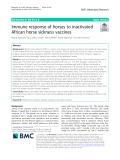 Immune response of horses to inactivated African horse sickness vaccines