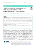 Serial measurements of Paraoxonase-1 (PON-1) activity in horses with experimentally induced endotoxemia