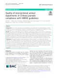Quality of interventional animal experiments in Chinese journals: Compliance with ARRIVE guidelines