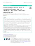 Antimicrobial prescriptions in cats in Switzerland before and after the introduction of an online antimicrobial stewardship tool
