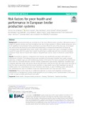 Risk factors for poor health and performance in European broiler production systems
