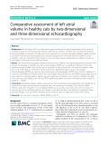 Comparative assessment of left atrial volume in healthy cats by two-dimensional and three-dimensional echocardiography