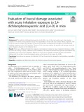 Evaluation of buccal damage associated with acute inhalation exposure to 2,4- dichlorophenoxyacetic acid (2,4-D) in mice