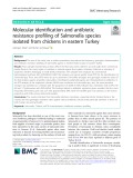 Molecular identification and antibiotic resistance profiling of Salmonella species isolated from chickens in eastern Turkey