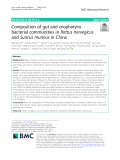 Composition of gut and oropharynx bacterial communities in Rattus norvegicus and Suncus murinus in China