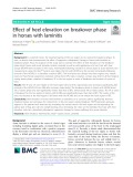 Effect of heel elevation on breakover phase in horses with laminitis