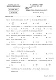 Đề thi học kì 1 môn Toán lớp 12 năm 2021-2022 có đáp án - Trường THPT Duy Tân, Kon Tum