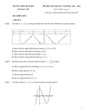 Đề thi học kì 1 môn Toán lớp 12 năm 2021-2022 có đáp án - Trường THPT Kim Liên, Hà Nội