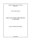 Luận văn Thạc sĩ Luật học: Pháp luật về bảo hiểm tiền gửi ở Việt Nam