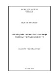 Luận văn Thạc sĩ Luật học: Vấn đề quyền con người và can thiệp nhân đạo trong Luật quốc tế