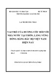 Tóm tắt Luận án Tiến sĩ Luật học: Vai trò của hương ước đối với quản lý nhà nước tại thôn, làng vùng đồng bằng Bắc Bộ Việt Nam hiện nay