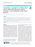 Topconfects: A package for confident effect sizes in differential expression analysis provides a more biologically useful ranked gene list