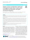 Analysis of the recombination landscape of hexaploid bread wheat reveals genes controlling recombination and gene conversion frequency
