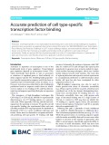 Accurate prediction of cell type-specific transcription factor binding