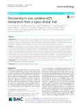 Discovering in vivo cytokine-eQTL interactions from a lupus clinical trial