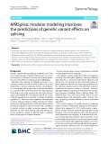 MMSplice: Modular modeling improves the predictions of genetic variant effects on splicing