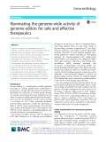 Illuminating the genome-wide activity of genome editors for safe and effective therapeutics