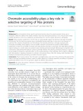 Chromatin accessibility plays a key role in selective targeting of Hox proteins