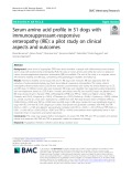 Serum amino acid profile in 51 dogs with immunosuppressant-responsive enteropathy (IRE): A pilot study on clinical aspects and outcomes