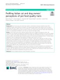 Profiling Italian cat and dog owners’ perceptions of pet food quality traits